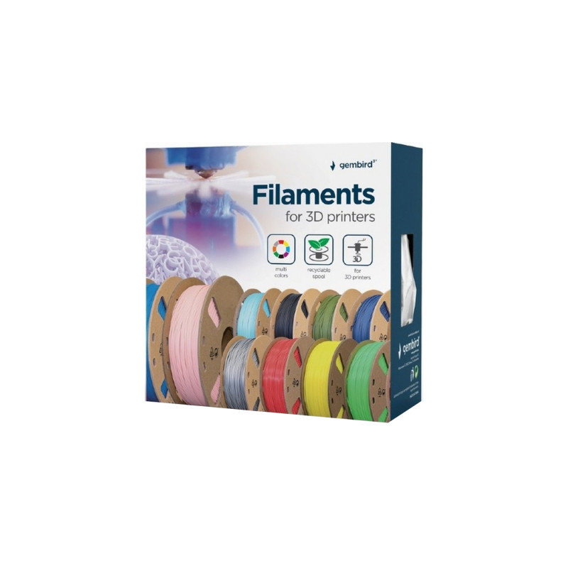 Пластик для 3D-принтера Gembird ABS, 1.75 мм, 1kg, gray (3DP-ABS1.75-01-GR)