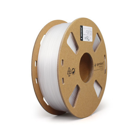 Пластик для 3D-принтера Gembird PETG, 1.75 мм, white, 1 кг (3DP-PETG1.75-01-W)
