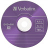 Диск DVD Verbatim 4.7Gb 4x SlimCase 5шт Color (43297)