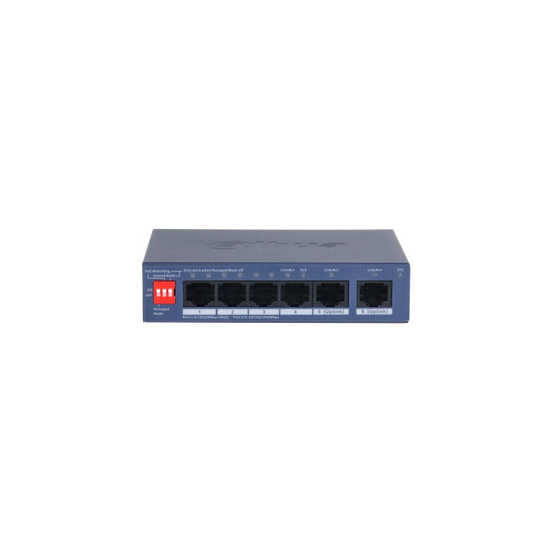 Комутатор мережевий Dahua DH-CS4006-4ET2GT-36 PoE