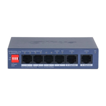 Комутатор мережевий Dahua DH-CS4006-4ET2GT-36 PoE