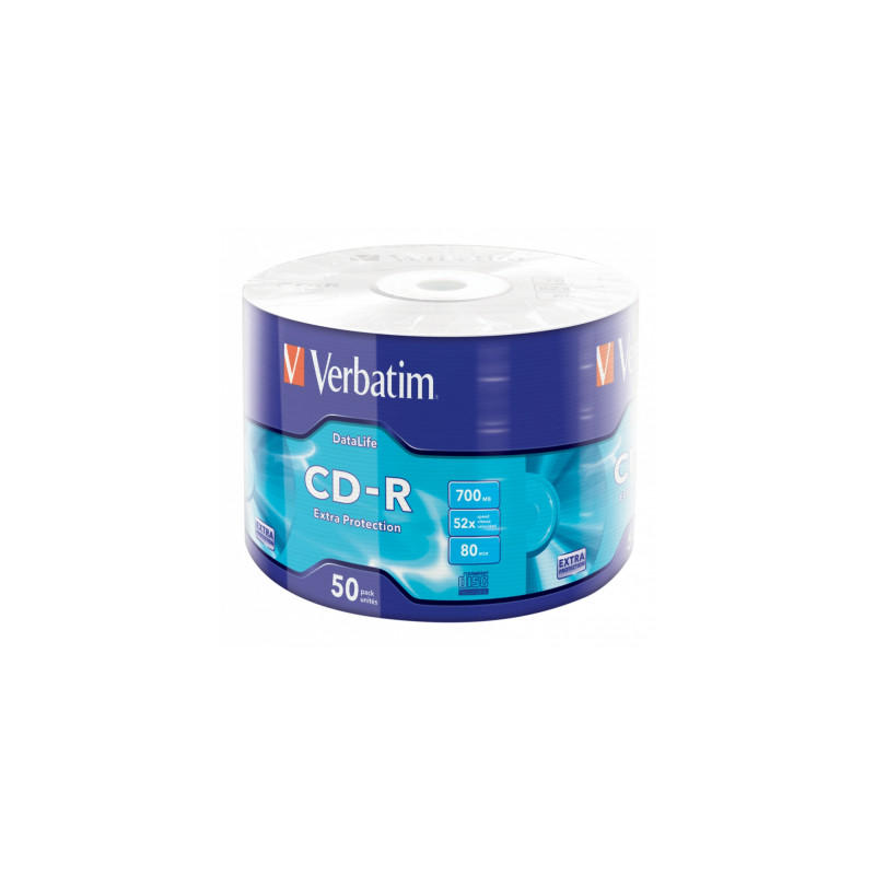 Диск CD Verbatim CD-R 700Mb 52x Wrap-box Extra (43787)