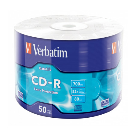 Диск CD Verbatim CD-R 700Mb 52x Wrap-box Extra (43787)