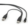 Дата кабель USB 2.0 AM/AM to Mini 5P 0.9m Cablexpert (CCP-USB22-AM5P-3)