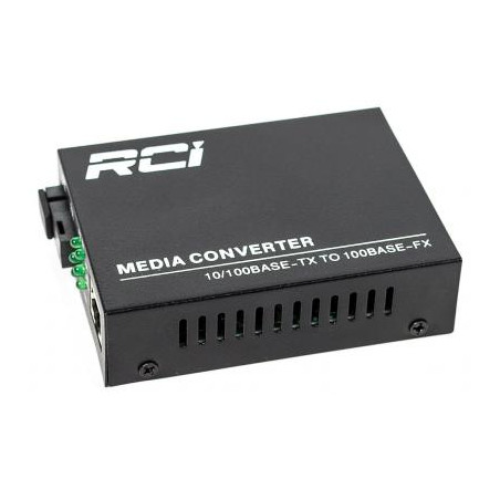 Медіаконвертер RCI 100M, 20km, SC, RJ45, Tx 1310nm, standart size metal case (RCI902W-FE-20-T)