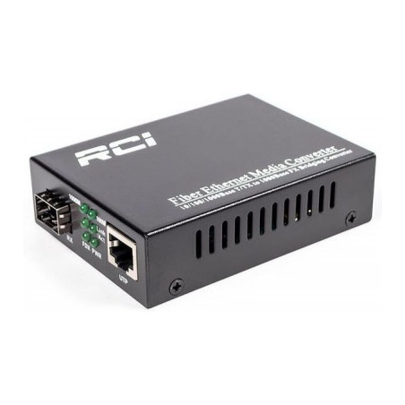 Медіаконвертер RCI 1G, SFP slot, RJ45, standart size metal case (RCI300S-G)
