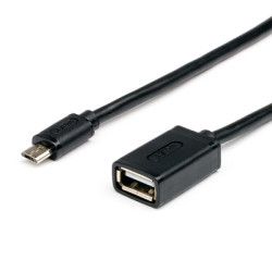Перехідник OTG USB 2.0 AF to Micro 5P 0.1m Atcom (3792)