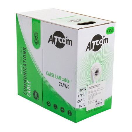 Кабель мережевий Atcom FTP 305м cat.5e Standart CCA (3801)