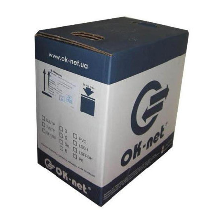 Кабель мережевий OK-Net FTP 305м cat.5e LSOH (FTP-cat.5E LSOH) (КПВонг-HFЭ-ВП (200) 4*2*0,51)