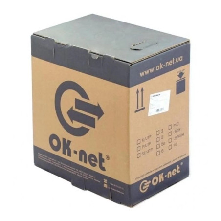 Кабель мережевий OK-Net FTP 500м (КППЭт-ВП (100) 2х2х0,51 / 500)