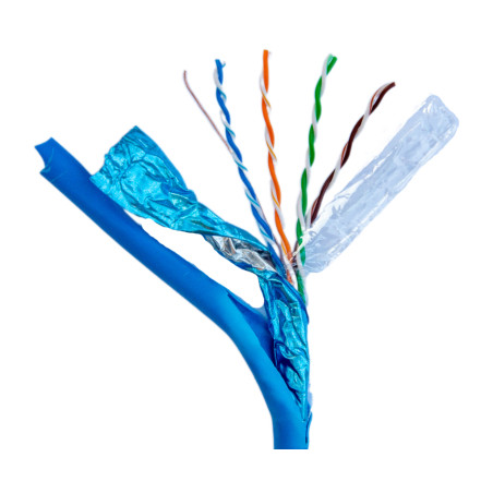 Кабель мережевий GEAR FTP 305м, cat.5e, CCA(25%), 4*2*0,51, PVC, indoor, blue (GEC-FTPCCA25051305)
