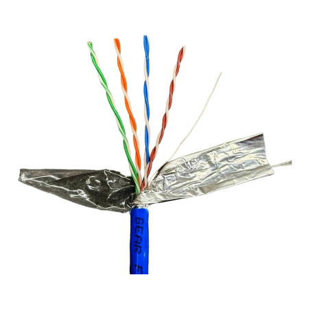 Кабель мережевий GEAR FTP 100м, cat.5e, CCA(25), 4*2*0,51, PVC, indoor, blue (GEC-FTPCCA25051100)