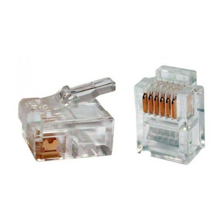 Конектор Eserver RJ12 6P6С, уп. 100шт (WT-6001D)
