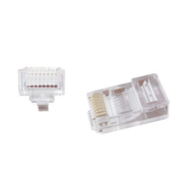 Конектор RJ45 cat.5e UTP 8P8C (наскрізні отв., позолоч. конт.) 100 шт Cablexpert (LC-PTU-01/100)
