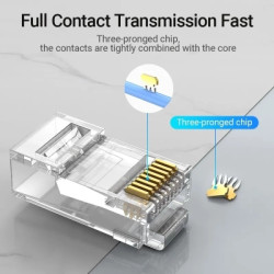 Конектор RJ45 UTP Cat.6 Modular 10 шт. Vention (IDDR0-10)