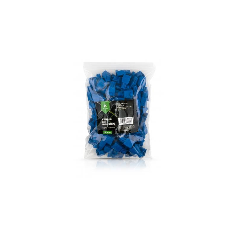 Ковпачок конектора Vinga RJ45 blue (VCPSLB)