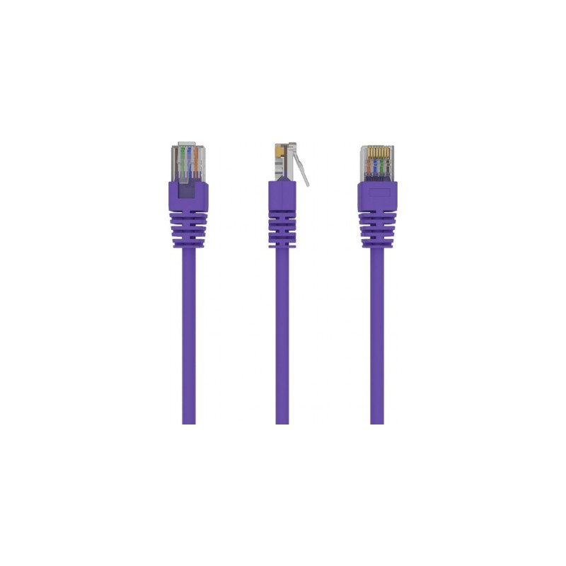 Патч-корд 0.5м, UTP, cat.5e, CCA, violet Cablexpert (PP12-0.5M/V)