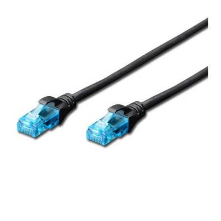 Патч-корд Digitus 1м, cat.5e, UTP, AWG 26/7, black (DK-1511-010/BLACK)