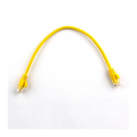 Патч-корд 0.3м, UTP, cat.5e, CCA, yellow Ritar (PCR-CCA/0.3Y)
