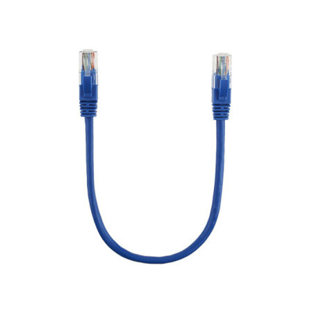 Патч-корд 0.3м, RJ-45, Cat.5e, CU, мідь, синій Ritar (PCR-CU/0.3Be / 00220)