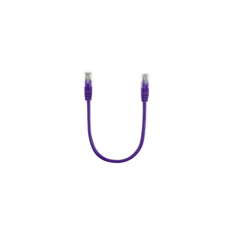 Патч-корд 0.3м, RJ-45, Cat.5e, CU, мідь, фіолетовий Ritar (PCR-CU/0.3Pe / 14090)
