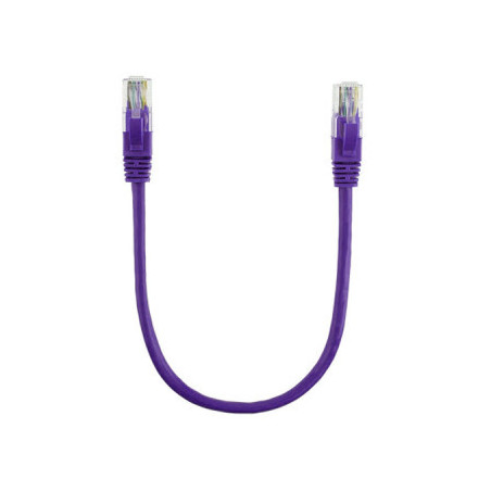 Патч-корд 0.3м, RJ-45, Cat.5e, CU, мідь, фіолетовий Ritar (PCR-CU/0.3Pe / 14090)