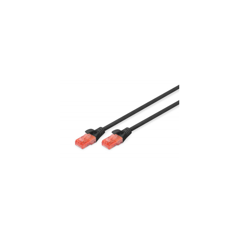 Патч-корд 5м, CAT 6 UTP, AWG 26/7, Cu, LSZH, black Digitus (DK-1617-050/BL)