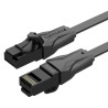 Патч-корд 0.75м, UTP cat 6 RJ-45 black Vention (IBABE)