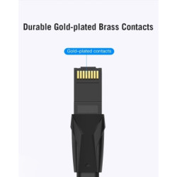 Патч-корд 0.75м, UTP cat 6 RJ-45 black Vention (IBABE)