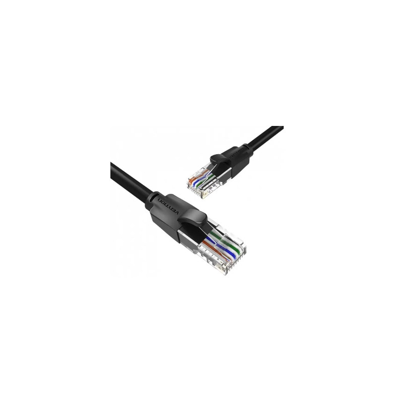 Патч-корд 0.5м, UTP cat 6 RJ-45 black Vention (IBEBD)