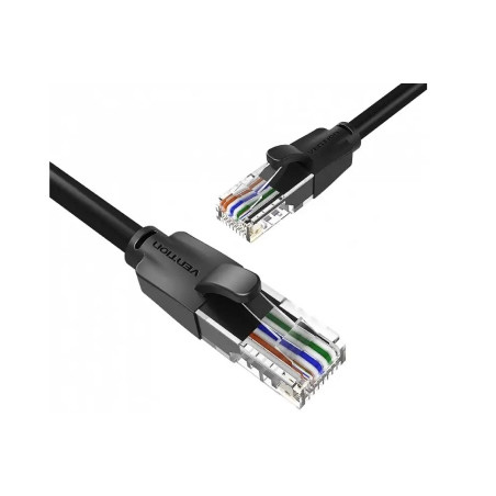 Патч-корд 0.5м, UTP cat 6 RJ-45 black Vention (IBEBD)