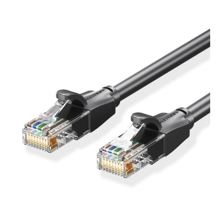 Патч-корд 2м, UTP cat 6 RJ-45 black Vention (IBEBH)