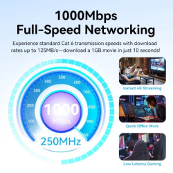 Патч-корд 3м, UTP cat 6 RJ-45 black Vention (IBEBI)