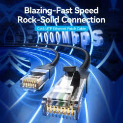 Патч-корд 15м, UTP cat 6 RJ-45 black Vention (IBEBN)