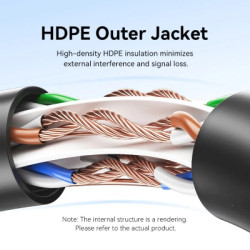 Патч-корд 15м, UTP cat 6 RJ-45 black Vention (IBEBN)