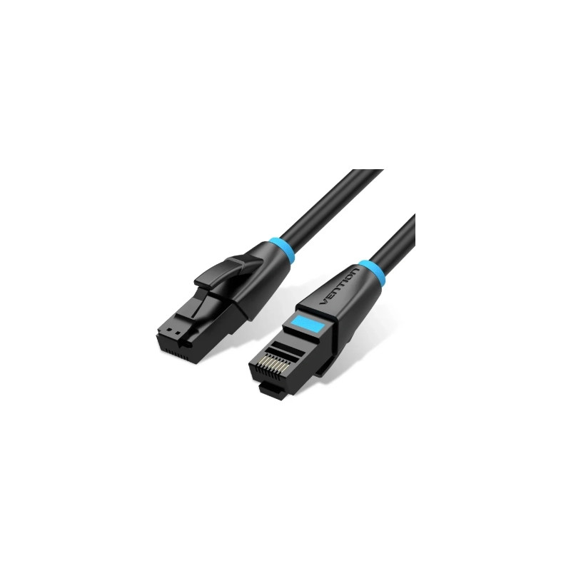 Патч-корд 1м, UTP cat 7 RJ-45 black Vention (IBKBF)