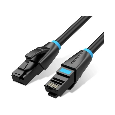 Патч-корд 1м, UTP cat 7 RJ-45 black Vention (IBKBF)
