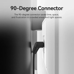 Патч-корд 1.5м, UTP cat 6a RJ-45 90° corner black Vention (IBOBG)