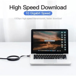 Патч-корд 0.5м, FTP cat 7 RJ-45 black Vention (ICABD)