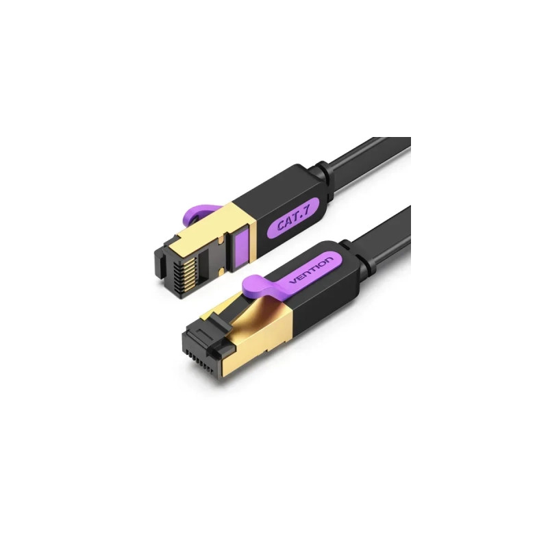 Патч-корд 3м, FTP cat 7 RJ-45 black Vention (ICABI)