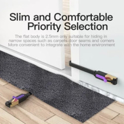 Патч-корд 3м, FTP cat 7 RJ-45 black Vention (ICABI)