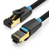 Патч-корд 5м, S/FTP cat 8 RJ-45 COPPER black Vention (IKGBJ)