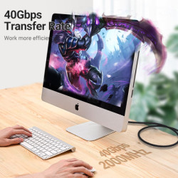 Патч-корд 5м, S/FTP cat 8 RJ-45 COPPER black Vention (IKGBJ)