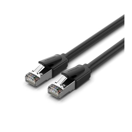 Патч-корд 1м, S/FTP cat 8 RJ-45 black Vention (IKKBF)