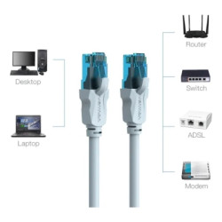 Патч-корд 5м, RJ-45 cat 5e UTP blue Vention (VAP-A10-S500)