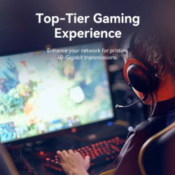 Патч-корд 1м STP cat 8 RJ-45 90° corner black Vention (IKLBF)