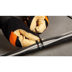 Стяжка Topex чорна, 3.6x200 мм, пластик, 100 шт. (44E976)