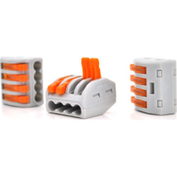 З'єднувач кабелю 4-pin аналог WAGO K222-414, 15штпак Voltronic (K222-414/15)