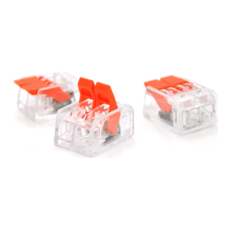 З'єднувач кабелю 2-pin аналог WAGO K221-412, 10штпак Voltronic (K221-412/10)