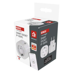 Розумна розетка WIFI P5533 GoSmart, ZigBee 3.0, IP44 EMOS (P5533)